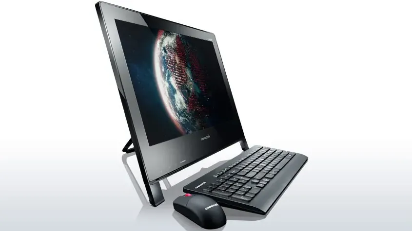 Lenovo ThinkCentre Edge 92z with Keyboard and Mouse on White Background